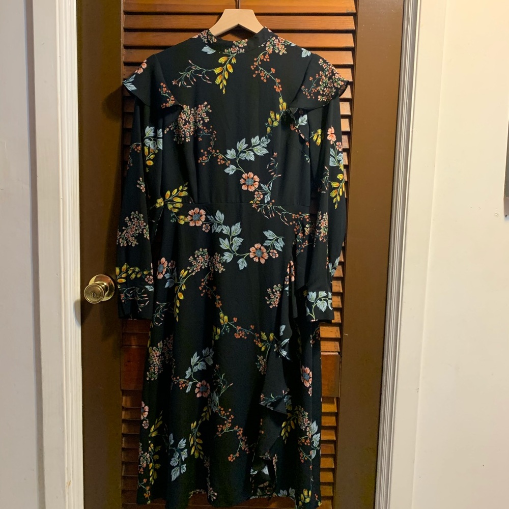 Vintage Black Floral Dress